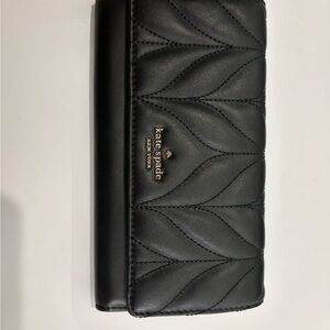 Kate Spade Black Quilted Leather Wallet